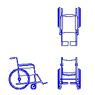 Blocco Cad di Sedia a rotelle – Wheelchair in dwg